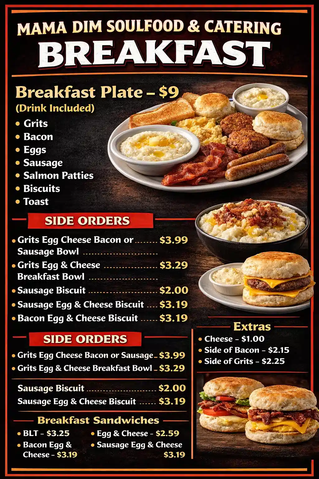 Mama Dim Soul Food & Catering Menu