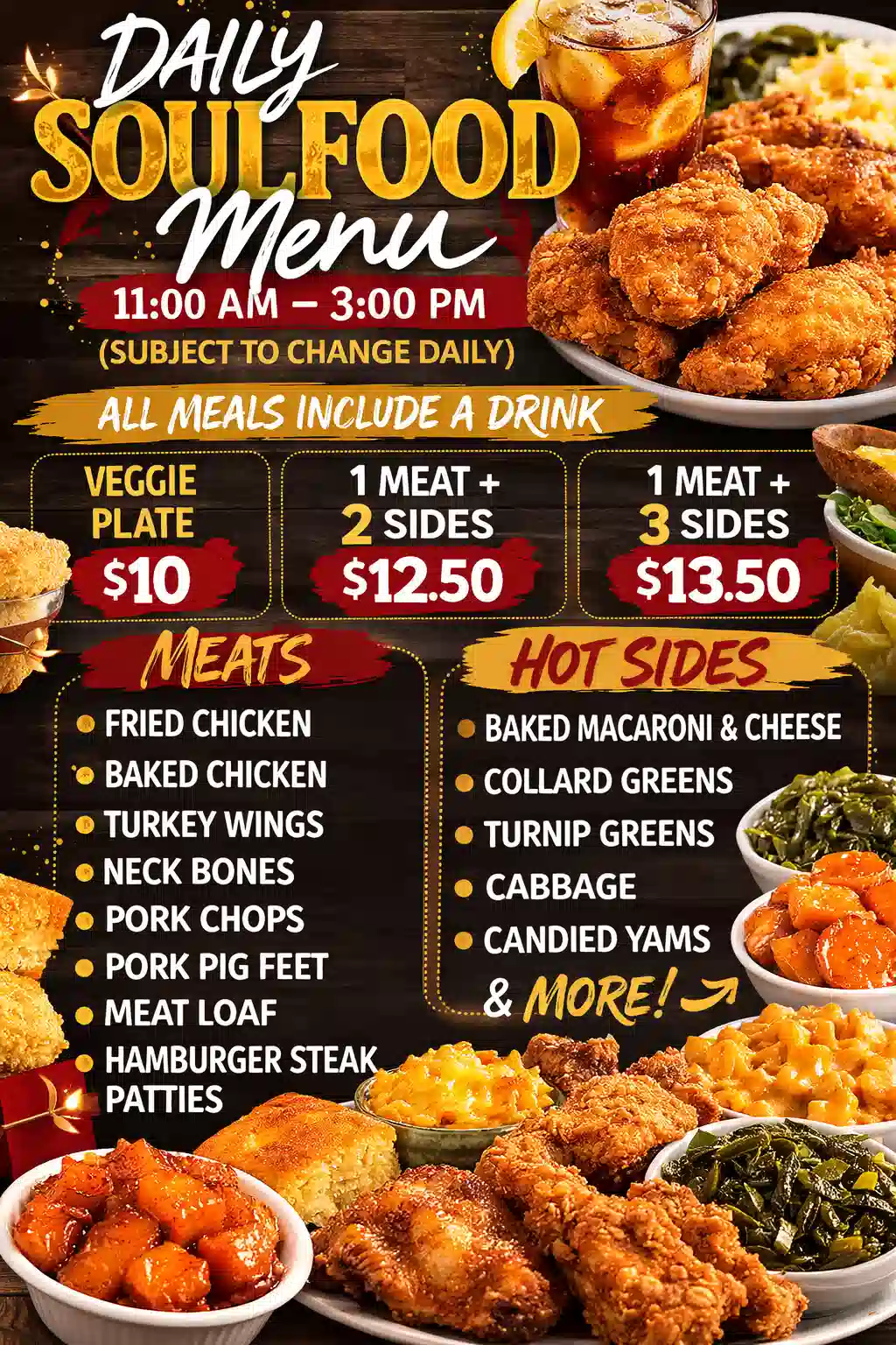 Mama Dim Soul Food & Catering Menu